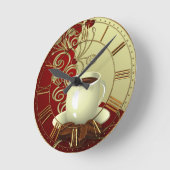 Modern Coffee Lover Runde Wanduhr (Winkel)