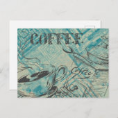 Modern Coffee Lovers Café New Orleans Club Postkarte (Vorne/Hinten)