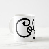Modern Coffee Script Mug - Unique Groomsmen Kaffeetasse (Vorderseite Links)