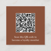 Modern Coffee Shop Beruflich Visitenkarten Quadratische Visitenkarte (Rückseite)