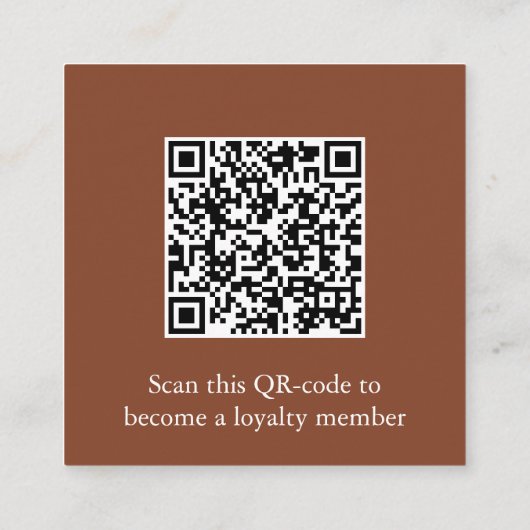 Modern Coffee Shop Beruflich Visitenkarten Quadratische Visitenkarte (Rückseite)