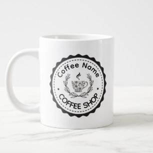 Modern Coffee Shop Café Tee Bar Custom Barista Jumbo-Tasse