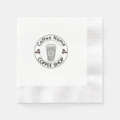 Modern Coffee Shop Café Tee Bar Custom Barista Serviette (Vorderseite)