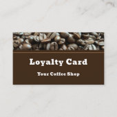 Modern Coffee Shop Discount Reward Customer Treuekarte (Vorderseite)
