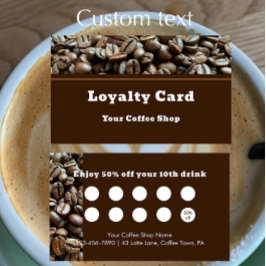 Modern Coffee Shop Discount Reward Customer Treuekarte