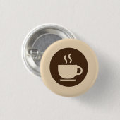 ☕ Modern Coffee Shop Loyalty & Business Card Button (Vorne & Hinten)