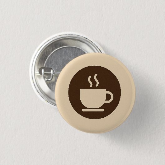 ☕ Modern Coffee Shop Loyalty & Business Card Button (Vorne & Hinten)