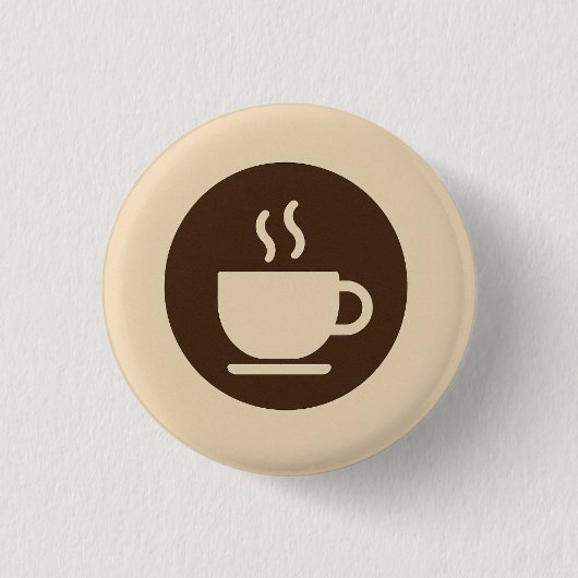 ☕ Modern Coffee Shop Loyalty & Business Card Button (Vorderseite)