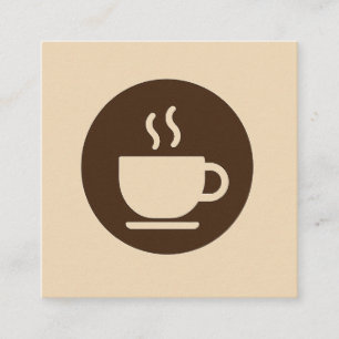 ☕ Modern Coffee Shop Loyalty & Business Card Quadratische Visitenkarte