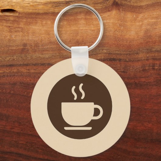 ☕ Modern Coffee Shop Loyalty & Business Card Schlüsselanhänger (Vorderseite)