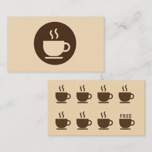 ☕ Modern Coffee Shop Loyalty & Business Card Visitenkarte