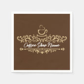 Modern Coffee Shop Willkommen Persönlicher Name Serviette (Vorderseite)