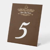 Modern Coffee Shop Willkommen Persönlicher Name Sockelschild (Vorderseite)