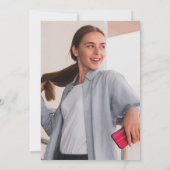 Modern Coffee Themed Graduation Party Photo Einladung (Rückseite)