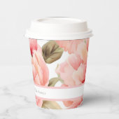 Modern Cogingcore Blush Peony Pappbecher (Links)