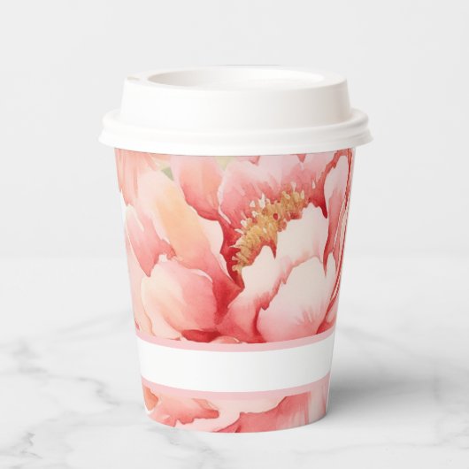 Modern Cogingcore Blush Peony Pappbecher (Rückseite)