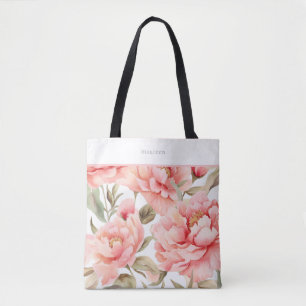 Modern Cogingcore Blush Peony Tasche