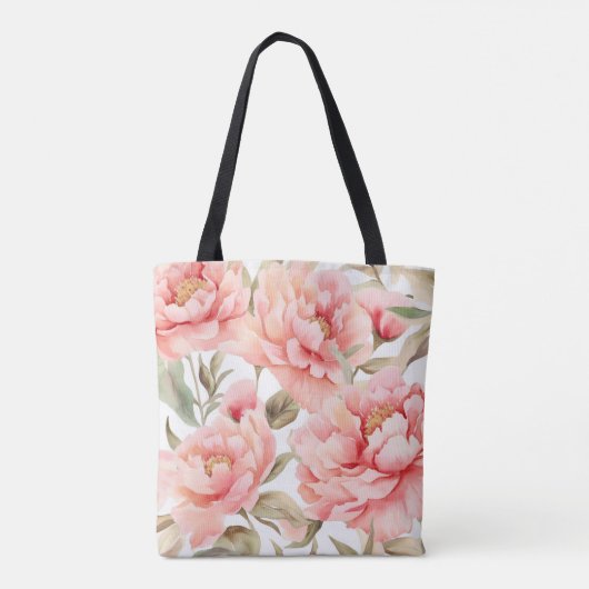Modern Cogingcore Blush Peony Tasche (Rückseite)