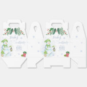 Modern Cold Outside Floral Snowman Baby Shower  Geschenkschachtel (Ungeklappt)