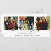 Modern Collage 3 Custom Photos Engagement Couple (Vorne/Hinten)