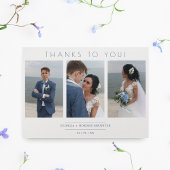 Modern Collage 3 Photos Wedding Minimalist Script