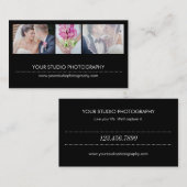 Modern Collage Business Card - Schwarz Visitenkarte (Vorne/Hinten)