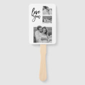 Modern Collage Couple Foto & Liebe Ihr Schönheitsg Fächer (Vorderseite)