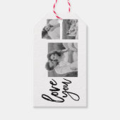 Modern Collage Couple Foto & Liebe Ihr Schönheitsg Geschenkanhänger (Vorderseite)