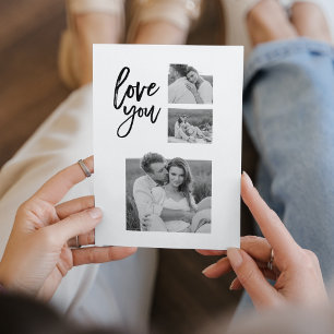 Modern Collage Couple Foto & Liebe Ihr Schönheitsg Magnetkarte