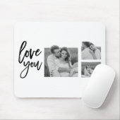 Modern Collage Couple Foto & Liebe Ihr Schönheitsg Mousepad (Mit Mouse)