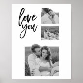 Modern Collage Couple Foto & Liebe Ihr Schönheitsg Poster (Vorne)