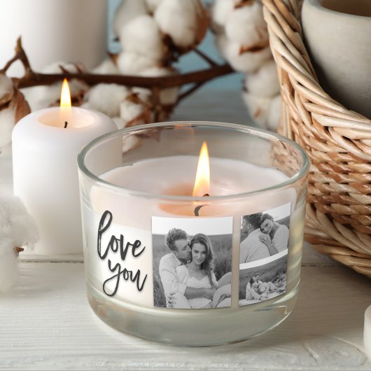 Modern Collage Couple Foto & Liebe Ihr Schönheitsg Rechteckiger Aufkleber