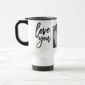 Modern Collage Couple Foto & Liebe Ihr Schönheitsg Reisebecher (Links)