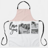 Modern Collage Couple Foto & Liebe Ihr Schönheitsg Schürze (Vorderseite)