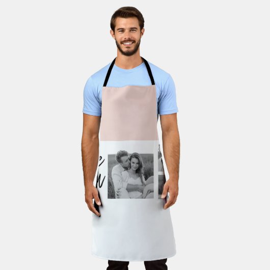 Modern Collage Couple Foto & Liebe Ihr Schönheitsg Schürze (Getragen)
