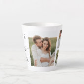 Modern Collage Couple Foto & Live Liebe Laugh Gesc Milchtasse (Vorderseite)