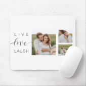 Modern Collage Couple Foto & Live Liebe Laugh Gesc Mousepad (Mit Mouse)