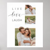 Modern Collage Couple Foto & Live Liebe Laugh Gesc Poster (Vorne)