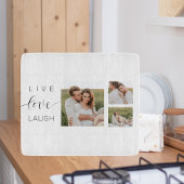 Modern Collage Couple Foto & Live Liebe Laugh Gesc Schneidebrett