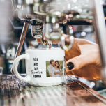 Modern Collage Couple Foto & Romantic Liebe Quote Espressotasse<br><div class="desc">Modern Collage Couple Foto & Romantic Liebe Quote</div>