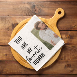 Modern Collage Couple Foto & Romantic Liebe Quote Geschirrtuch