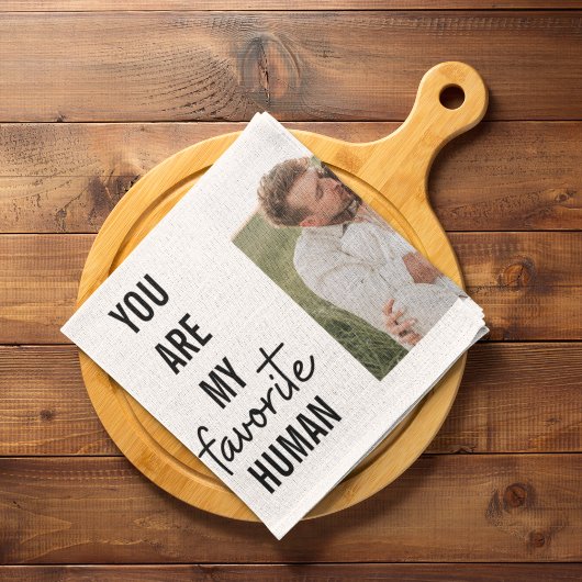 Modern Collage Couple Foto & Romantic Liebe Quote Geschirrtuch