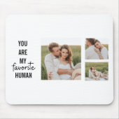 Modern Collage Couple Foto & Romantic Liebe Quote Mousepad (Vorne)