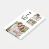 Modern Collage Couple Foto & Romantic Liebe Quote Post-it Klebezettel (angewinkelt)