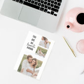 Modern Collage Couple Foto & Romantic Liebe Quote Post-it Klebezettel