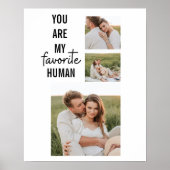 Modern Collage Couple Foto & Romantic Liebe Quote Poster (Vorne)