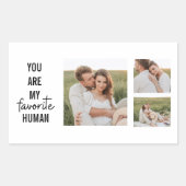 Modern Collage Couple Foto & Romantic Liebe Quote Rechteckiger Aufkleber (Vorderseite)