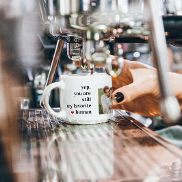 Modern Collage Couple Foto Romantisches Zitat Espressotasse