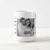 Modern Collage Couple Foto Romantisches Zitat Kaffeetasse (Mittel)