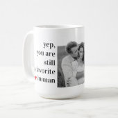 Modern Collage Couple Foto Romantisches Zitat Kaffeetasse (Vorderseite Links)